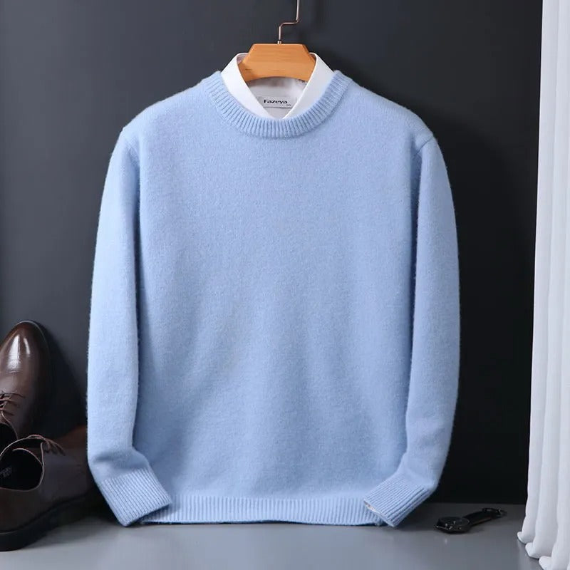 LYSANDER | PULL EN MOHAIR CHAUD - BLEU